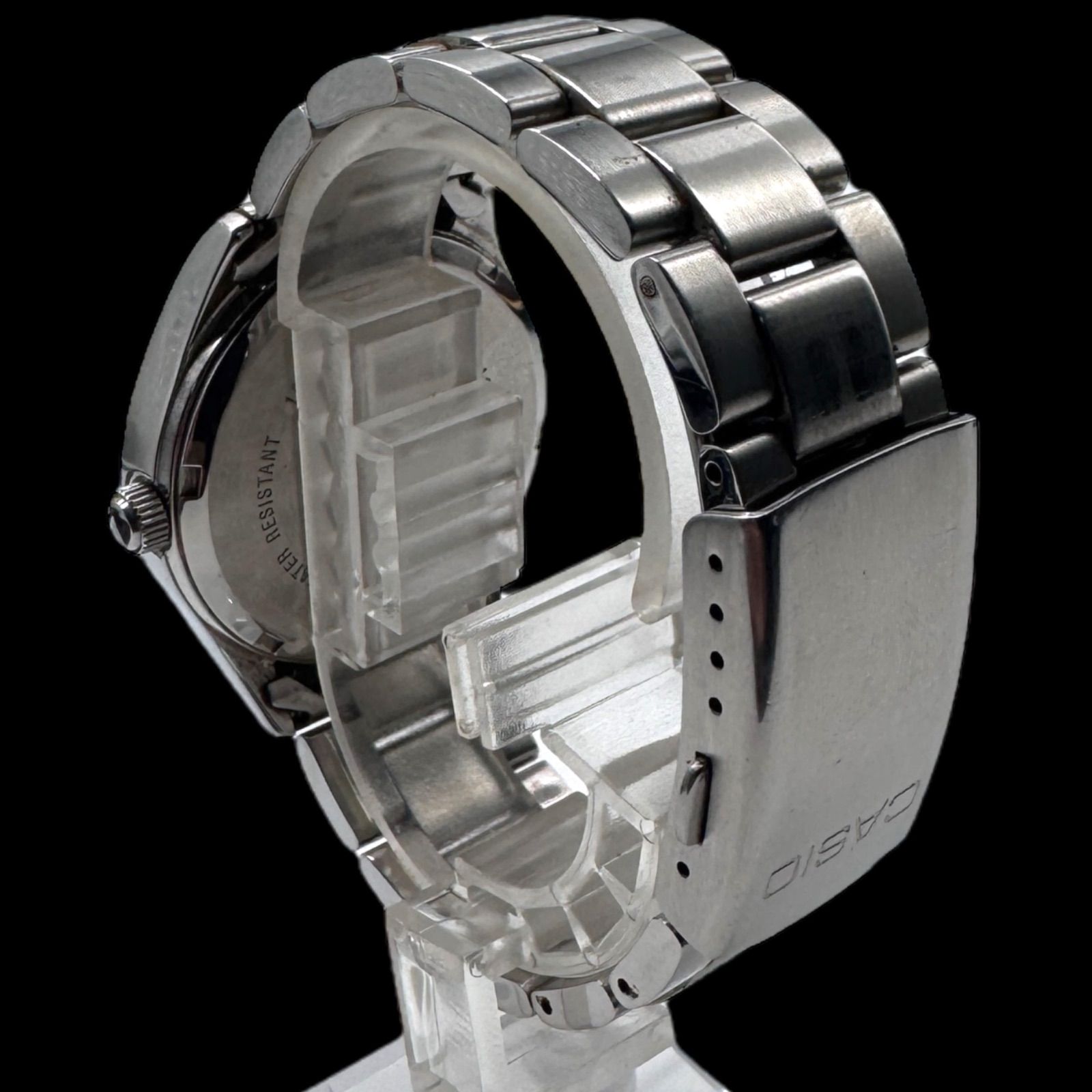 稼働 良品 CASIO カシオ ソーラー式 メンズ 腕時計 ターコイズブルー 