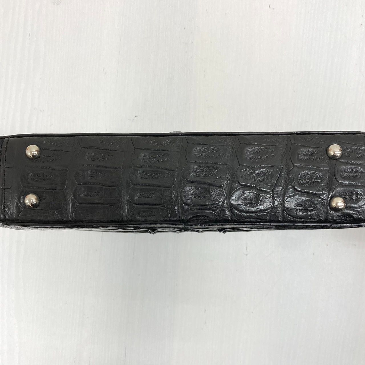 本クロコダイル革 鰐革 日本製 JRA 認定商品 セカンドバッグ