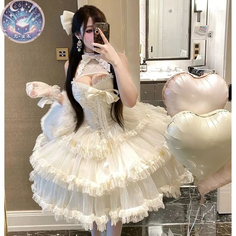 星【新品未使用】初吻 ロリータ ブラック ホワイト 甘ロリ