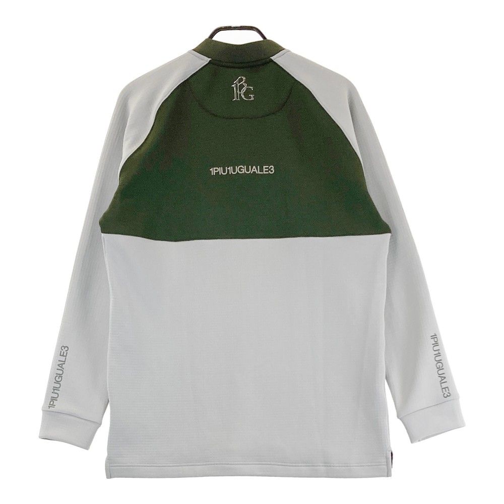 サイズ：5 1PIU1UGUALE3 GOLF GRT236 長袖襟付きTシャツ  グリーン系 [240101420622] ゴルフウェア メンズ ストスト 1PIU1UGUALE3 GOLF GRT236 長袖襟付きTシャツ グリーン系 サイズ