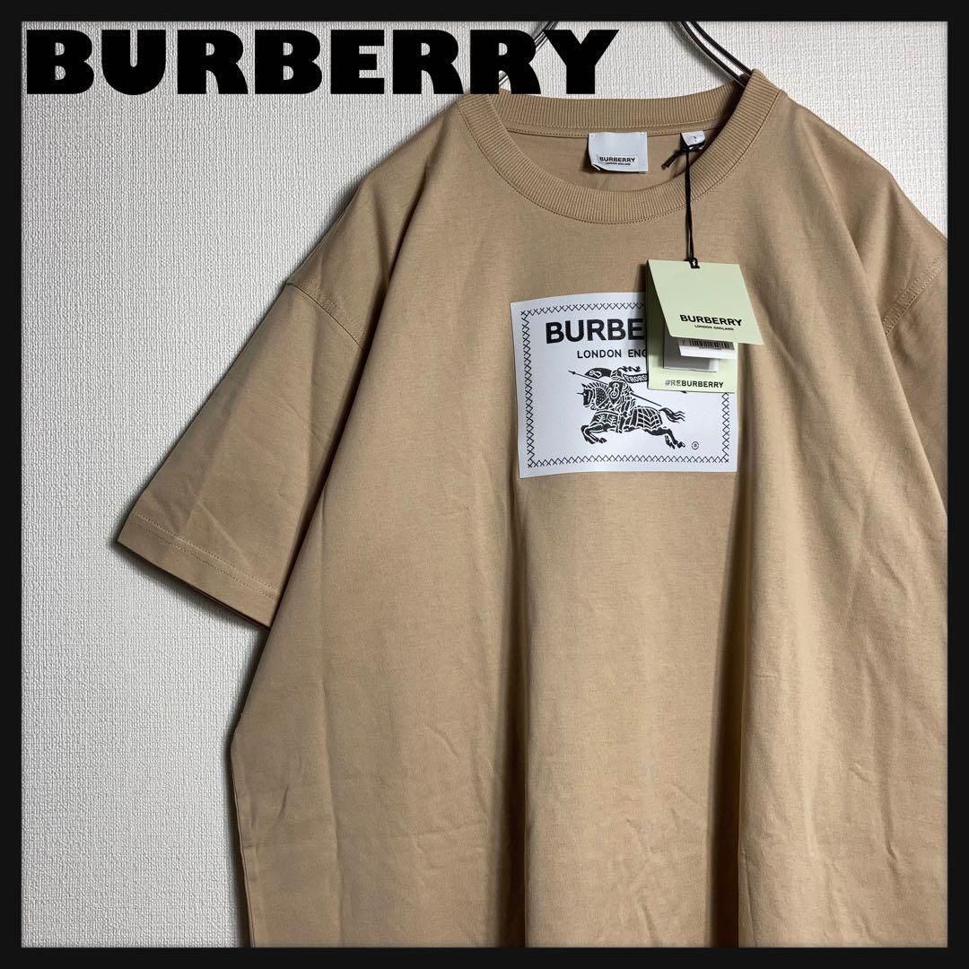 Burberry 23SS ロゴパッチ Tシャツ 今日特価】Burberry 23ss ウォーホースプリントロゴ T シャツ-3