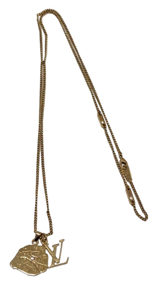 ルイヴィトン コリエ マップ LVイニシャル シティー ネックレスM68261