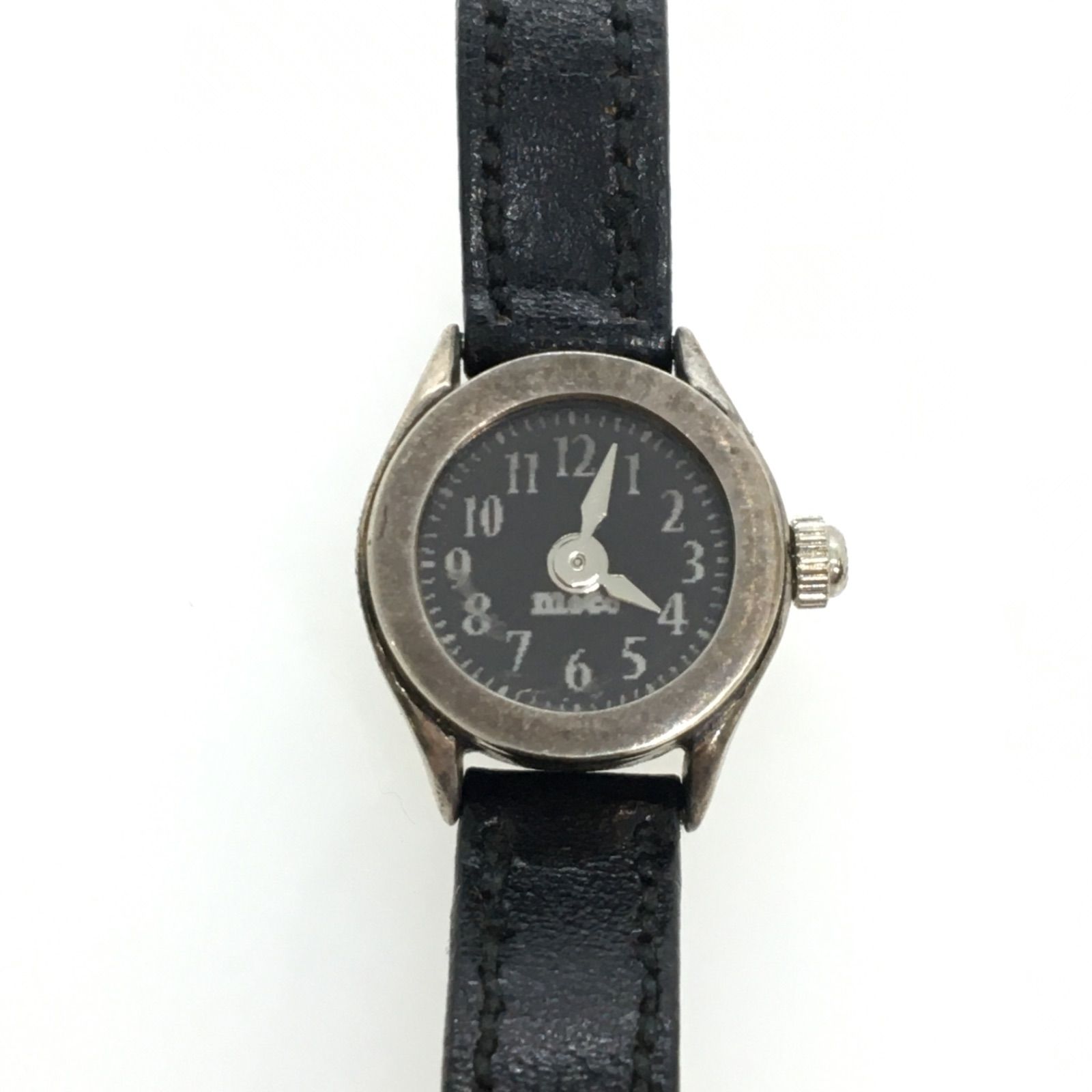 moco モコ 指時計 ring watch アナログ レザーベルト ブラック 