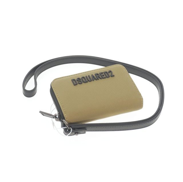 定価6.1万 DSQUARED2 ディースクエアード ロゴジップウォレット DSQUARED2 ディースクエアード ロゴ ショルダーバッグ