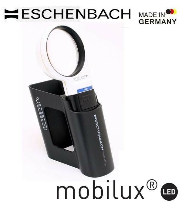 エッシェンバッハ mobiluxLED mobase LEDワイドライトルーペ＆ スタンド 60mmΦ 3倍 1511-2M