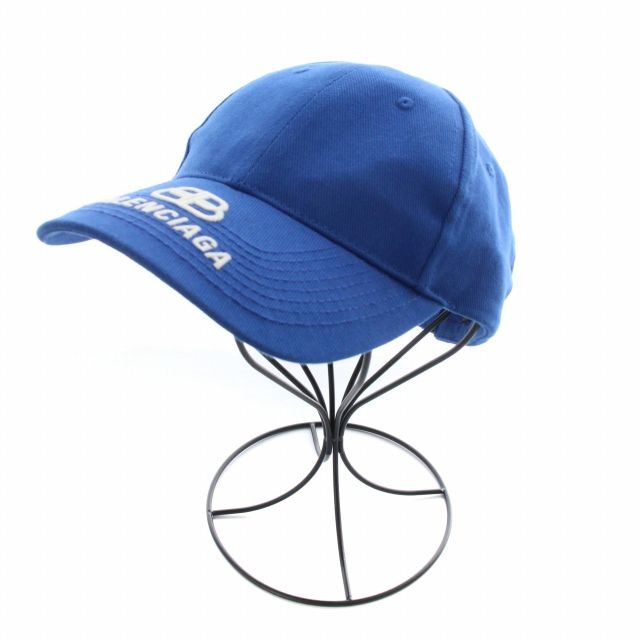 バレンシアガ BALENCIAGA HAT BB VISOR CAP BB ロゴ刺繍 キャップ 577548 野球帽 帽子 L 59cm 青 ブルー / DK - メルカリ