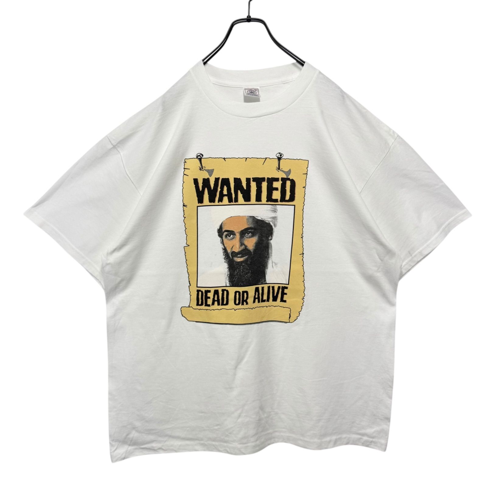 90s vintage Bin Laden WANTED DEAD OR ALIVE Print T-shirt Tee USA製 
