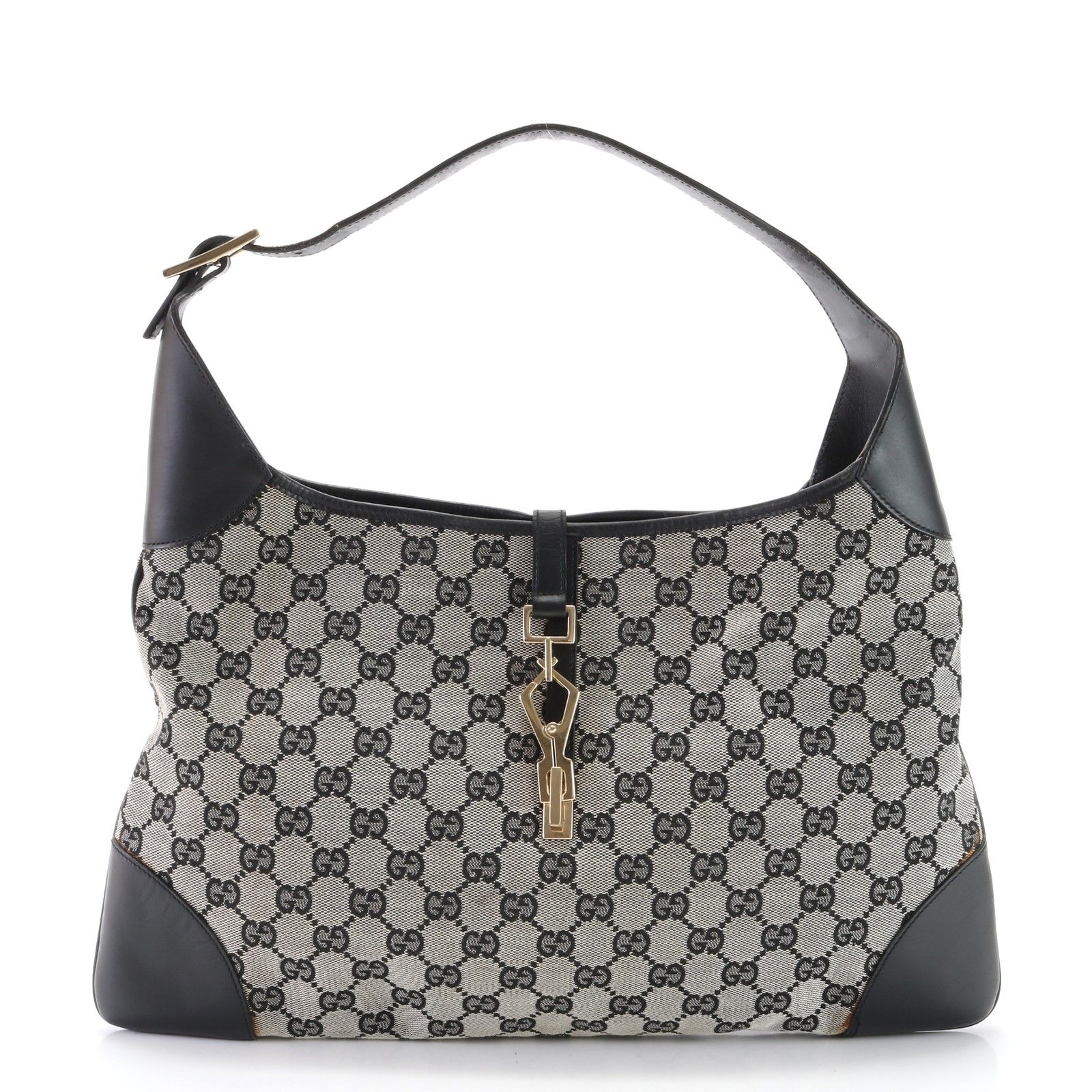 グッチGUCCI ショルダーバックジャッキーレザー黒001-4075