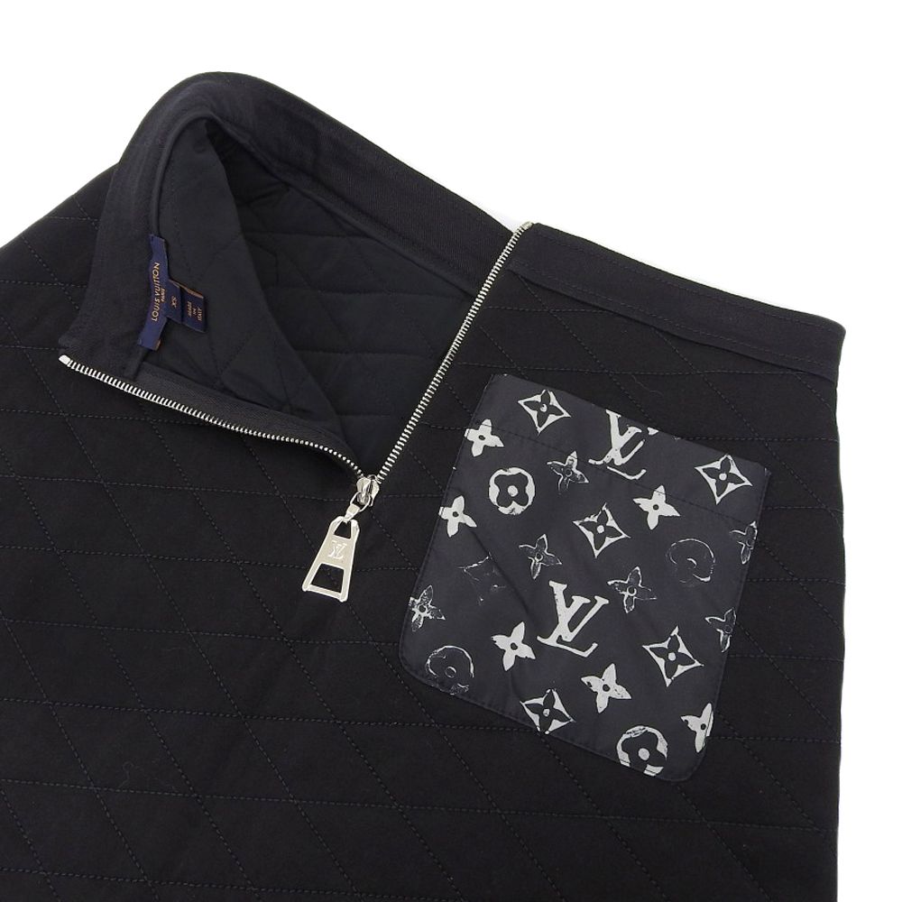 LOUIS VUITTON ルイヴィトン モノグラムポケット キルテッドジャージースカート ボトムス レディース ブラック XS FJSK15FED 1A84D0 XS DECORATOM_COM_BR