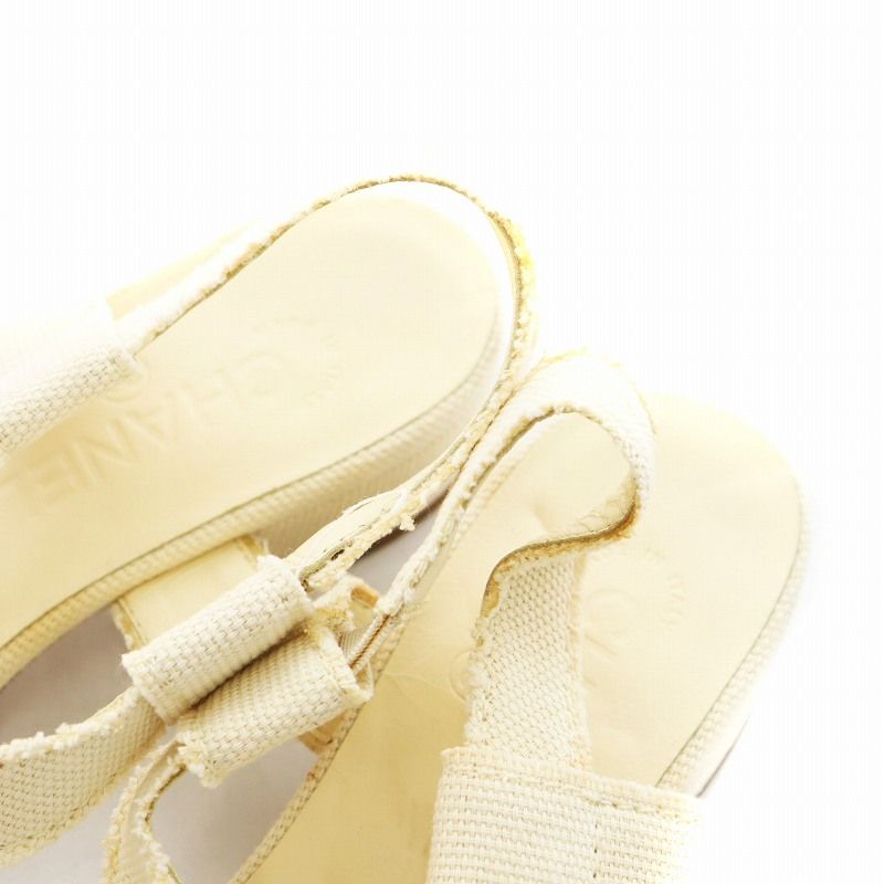 シャネル CHANEL ココマーク サンダル ヒール ストラップ 37