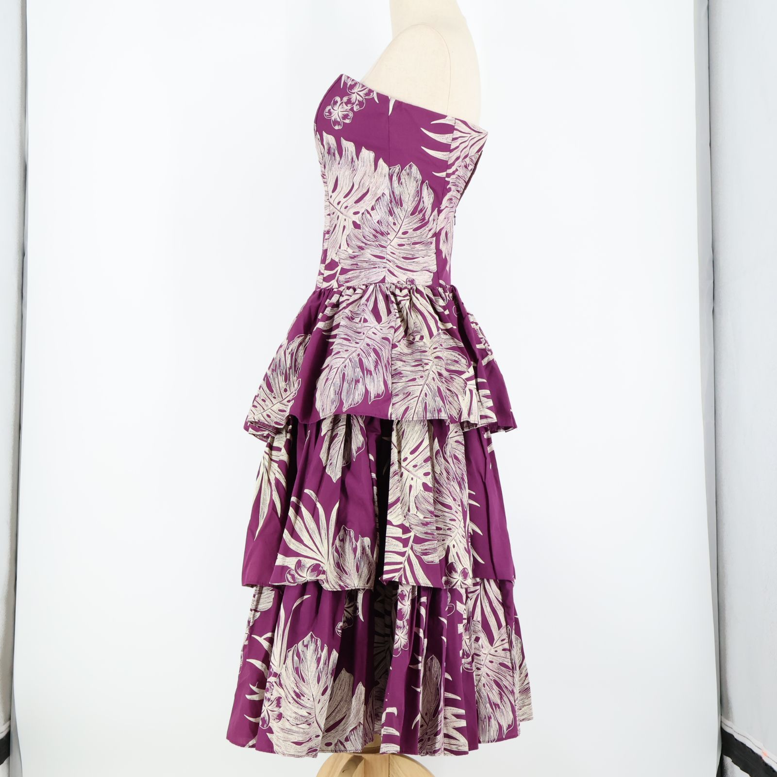 美品 フラダンス衣装】ピンク Paondor ワンピース ドレス 紫 パープル