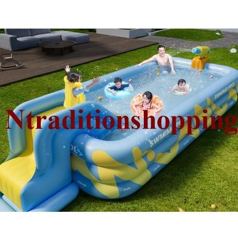 滑り台付き 家庭用プール