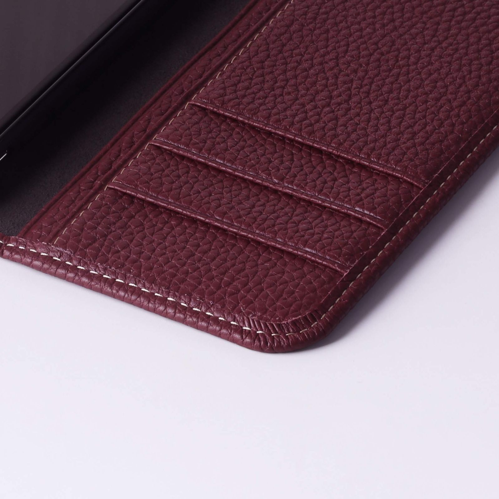 本革 シュリンクカーフレザー レザー 牛革 ケース マグネット無し 手帳型 耐衝撃 対応 手帳 メンズ iPhoneXS X レディース SACHKURA ワインレッド ブランド SK-Xs-WineRed