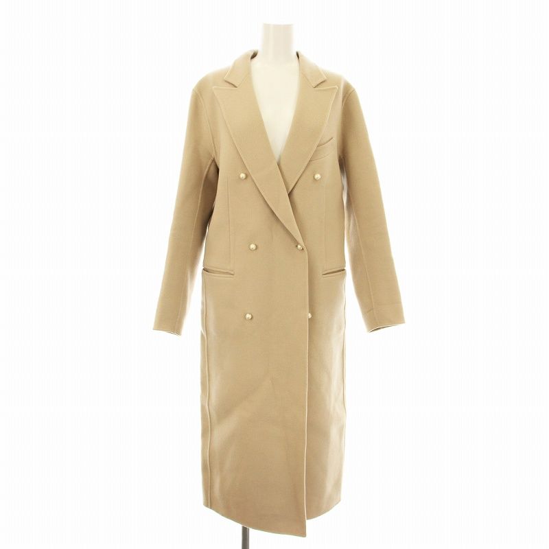 マディソンブルー MADISONBLUE PEARL CHESTER COAT MB174-2003 パールチェスターコート ロング ウール 2 ベージュ |KU