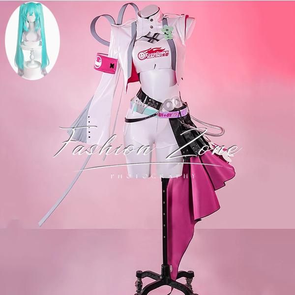 ◆初音ミク 風 レーシングカー 初音2025 コスプレ衣装 ウィッグ cosplay ハロウィン 演出服 変装