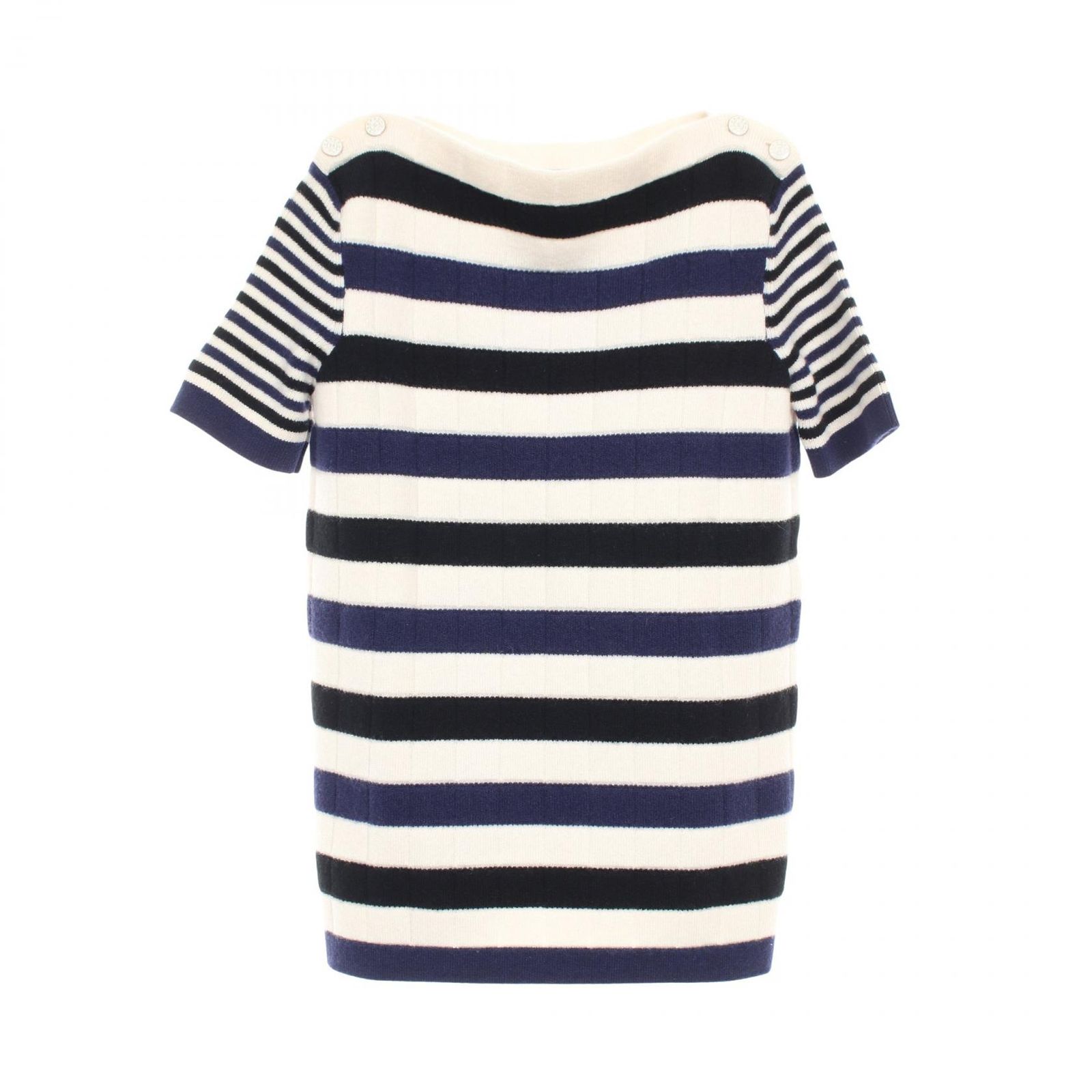 シャネル CHANEL ニット ココマークボタン P45628K05700 カシミヤ セーター レディース Used A