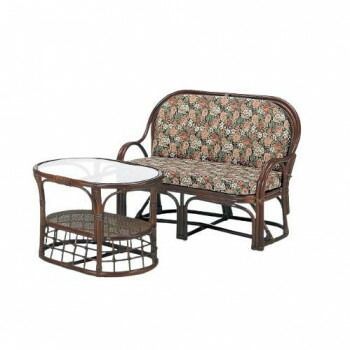 今枝商店 Romantic Rattan 籐ラブチェア＆テーブル2点セット点セット Y1000A