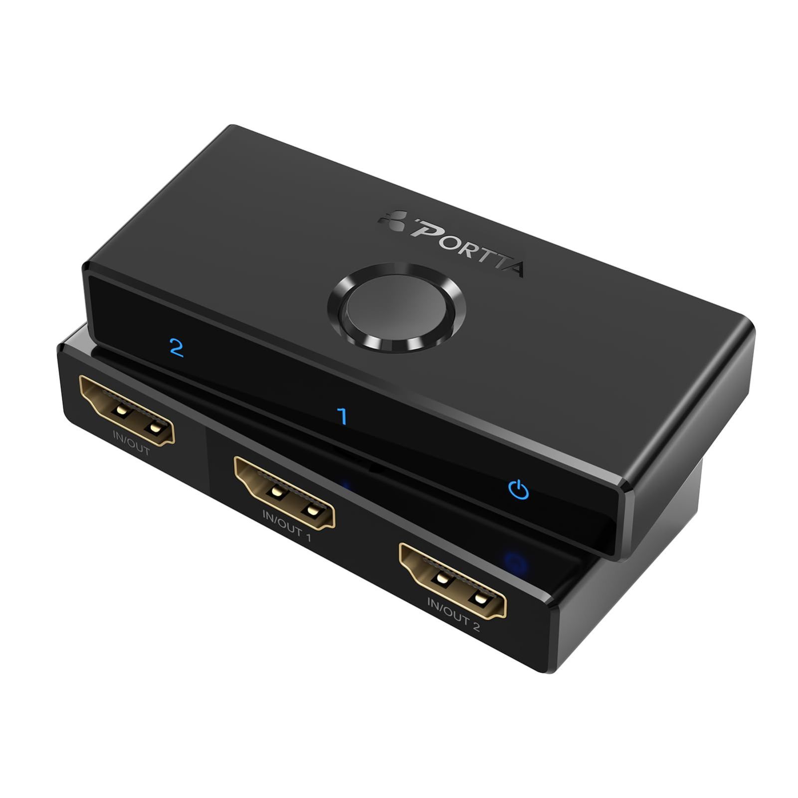 【在庫処分】fire PS5 PS4 XBox stick Blu-ray 3D対応 HDCP2.3 HDR 切り替え機 HDMI HDTV HDMI 1入力2出力 分配器 2.0 2入力1出力 セレクター Monitor等に適用 双方向 PORTTA 60H