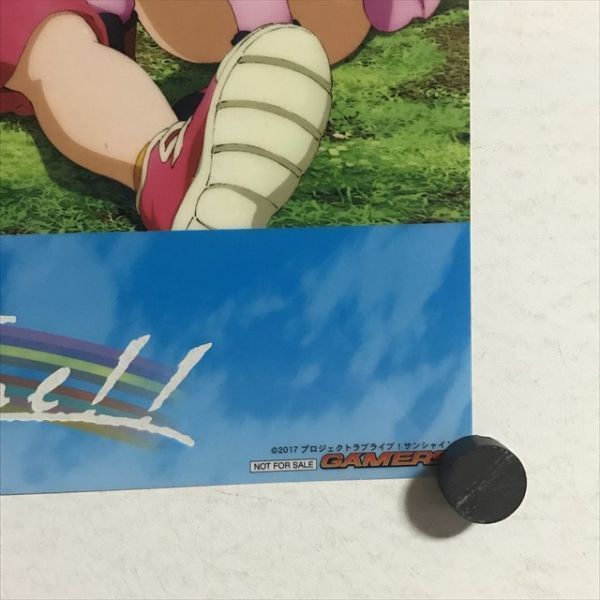X1693 ◇ラブライブ サンシャイン ゲーマーズ特典 A3サイズ クリア