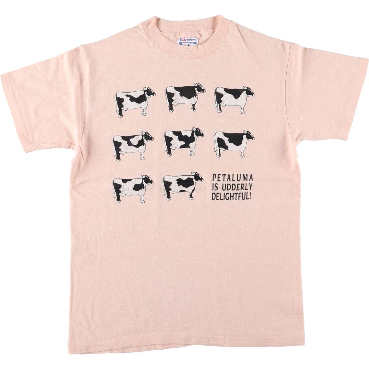古着 80年代 ヘインズ Hanes BEEFY-T 青タグ 牛柄 アニマルTシャツ USA 