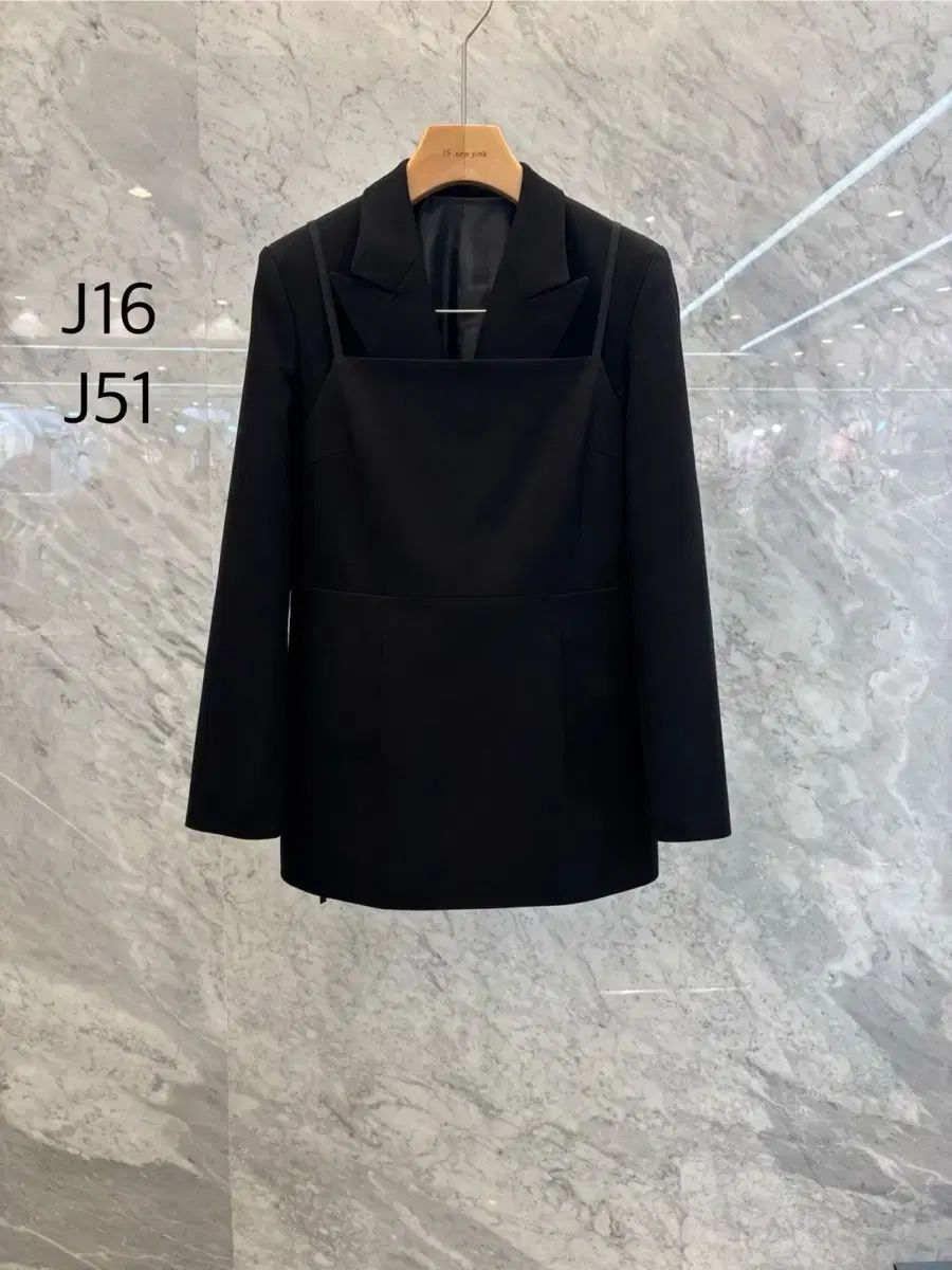 js ニューヨークスタイル セットアップ 2025 f w ダブルボタン シンプル 黒 ジャケット