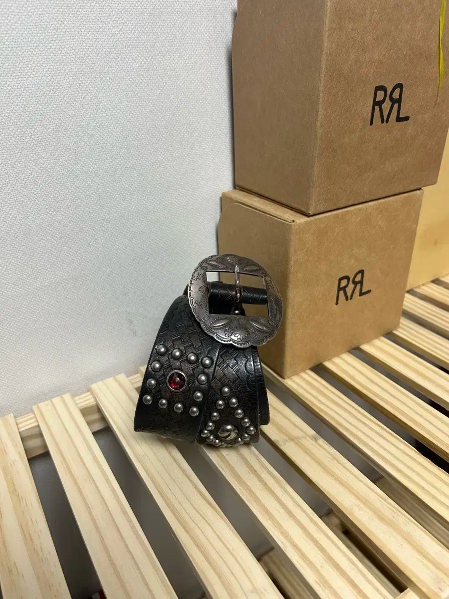 rrl ダブルアールエル ウェスタン 宝石 ベルト 32
