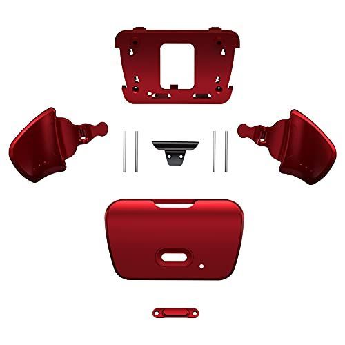 スカーレットレッド eXtremeRate ライズリマップキットに対応用再設計されたK1K2バックボタンハウジングケース、コントローラーとライズリマップボードは含まれていません、ps5コントローラ