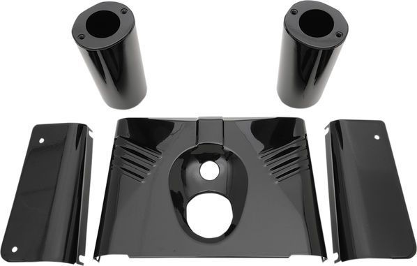 Drag Specialties FORK TINS FLST RIB BLK 5PC | 74157B