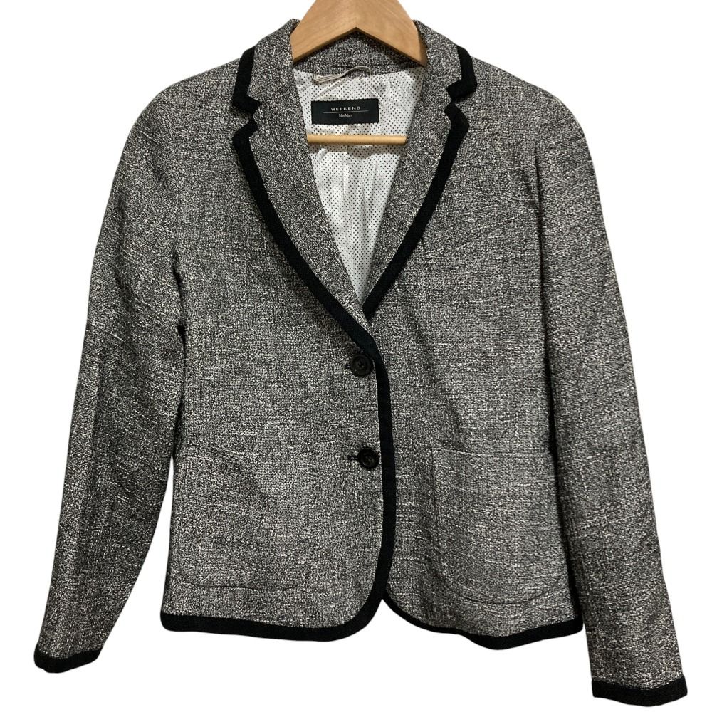 マックスマーラ ウィークエンドライン パイピングジャケット ブレザー 38 美品 Weekend Max Mara ウィークエンドマックスマーラ パイピング
