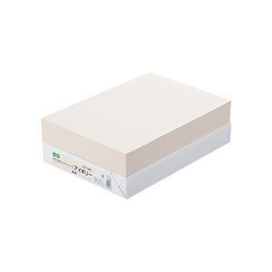 (まとめ) TANOSEE αエコカラーペーパーII A4 アイボリー 1冊（500枚）  