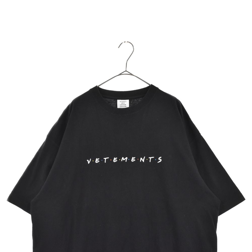 VETEMENTS (ヴェトモン) 21SS フレンドリーロゴTシャツ 刺繍半袖カットソー UE51TR340B ブラック - メルカリ