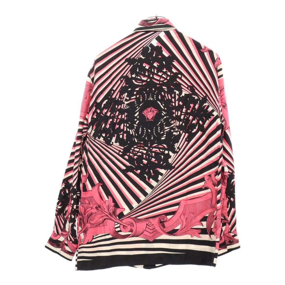 VERSACE♦メデューサローズゴールドフレーム♦ピンクカラーhyde着用モデル VERSACE (ヴェルサーチ) Silk Dress Shirt メデューサ バロック