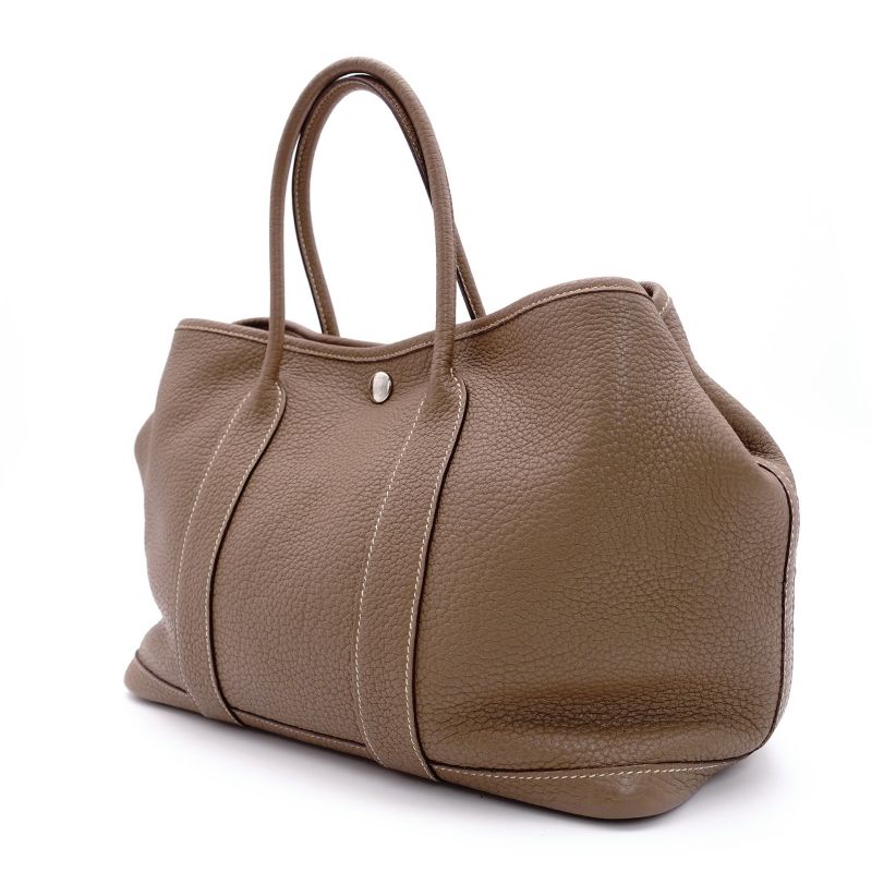 【極美品】HERMES　ガーデンパーティ　ネゴンダPM　エトゥープ　T刻印 エルメス ガーデンパーティ TPM エトゥープ ネゴンダ シルバー金具 K
