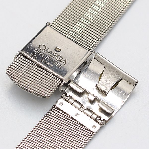 1円☆正規良品オメガ純正尾錠 16mm用 シルバーカラー 腕時計用 1円
