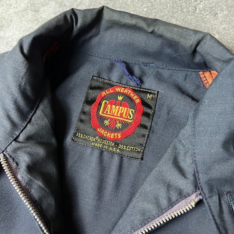 70s USA製 CAMPUS ロゴ刺繍 スイングトップ ジャケット M / 70年代