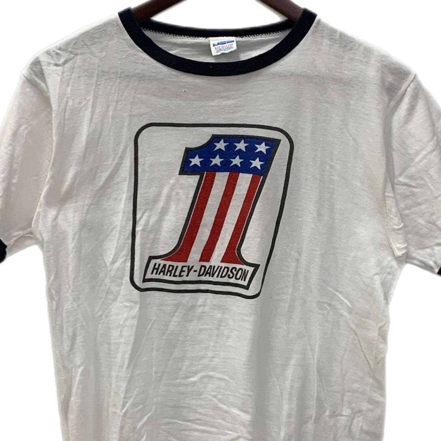 チャンピオン Champion 70's HARLEY DAVIDSON NO.1 リンガーTee T