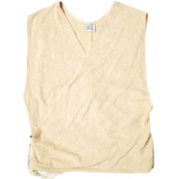 BASERANGE ベースレンジ ポルトガル製 DOUGLAS VEST - RIB TERRY FLECE ダグラスベスト XS BEIGE ジレ パイル トップス g18956