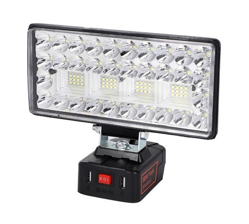 LEDワークライトバッテリー互換18V14V投光器互換DIY集魚灯作業防災キャンプ夜釣り照明互換防犯夜間作非常灯災害灯LEDランタン防災用品アウトドアレジャーキャンプ(USBあり)