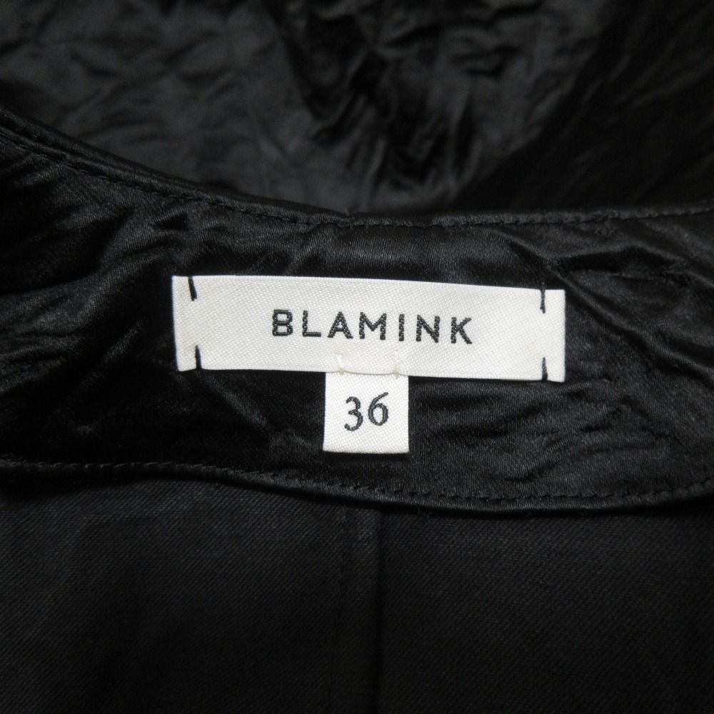美品 BLAMINK ブラミンク クラッシュサテン ノースリーブ ロング 
