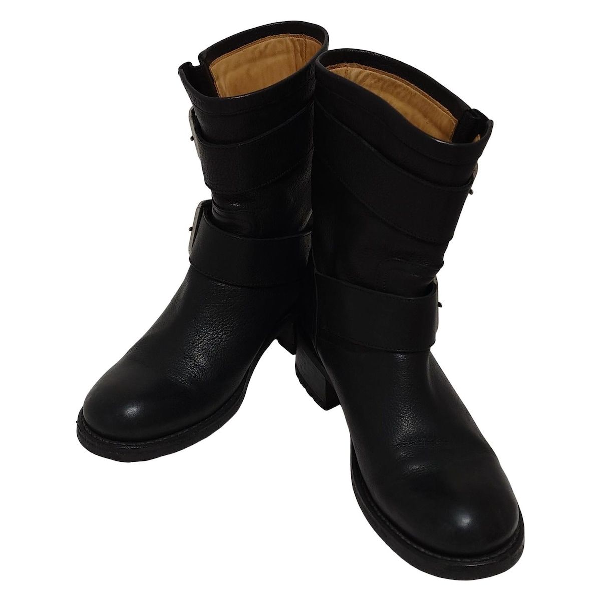 LANCE フリーランス ショートブーツ 39 レディース - 黒 レザー