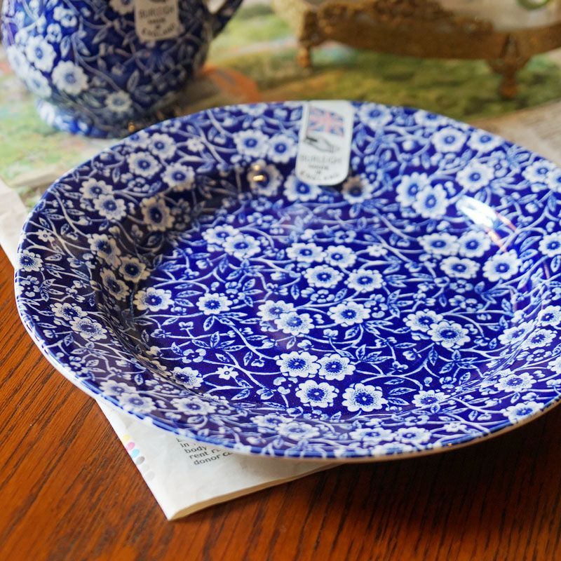 Calico ブルーキャリコ バーレイ社 プレート 21.5 イギリス製 皿 陶器