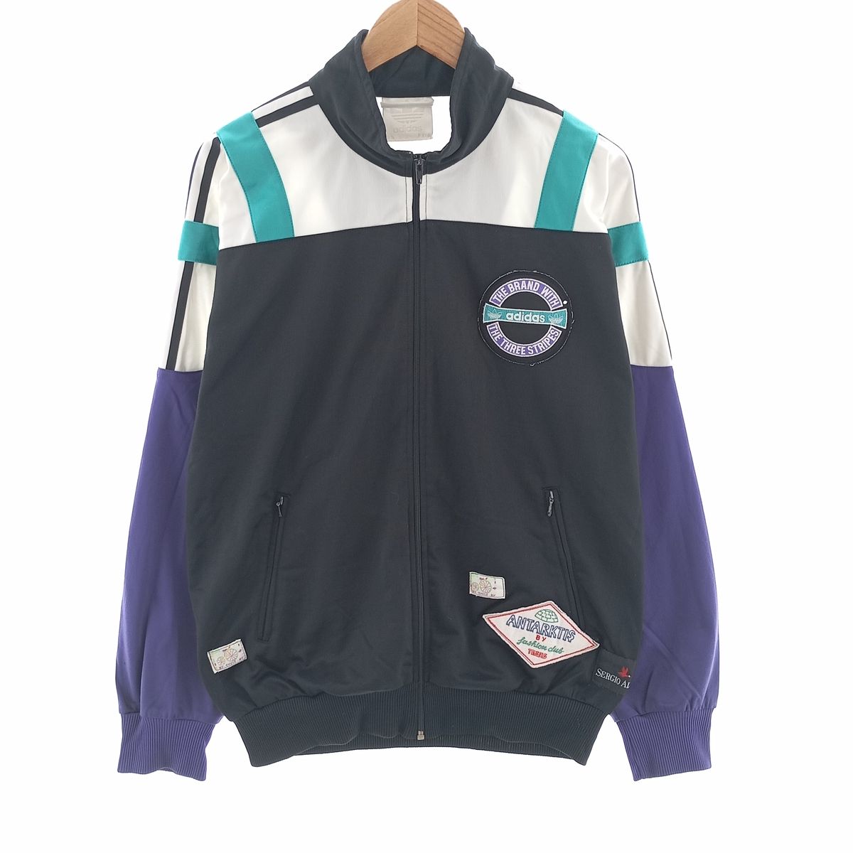 アディダス　トラックジャケット　古着　80s 80s adidas トラックジャケット - 古着屋グレープフルーツ