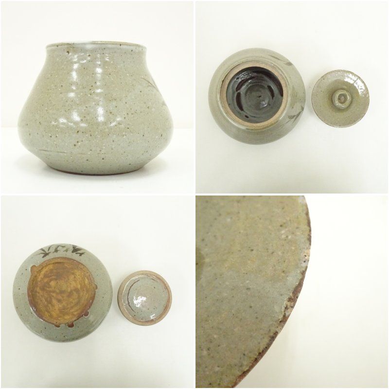 四代 中野陶痴造 絵唐津水指（共箱） 水指し 茶道 茶道具
