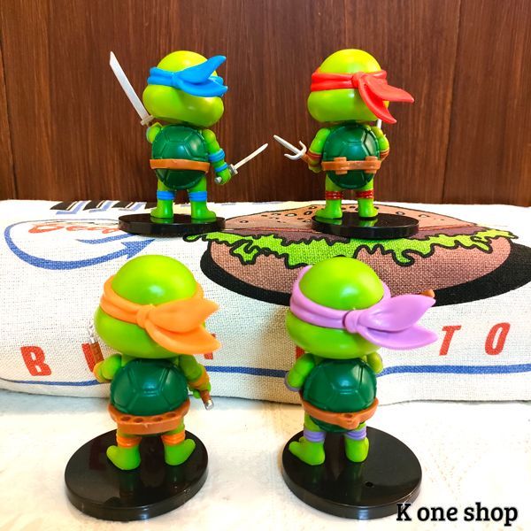 4個セット【ミュータントタートルズ 可動式フィギュア 】フィギィア