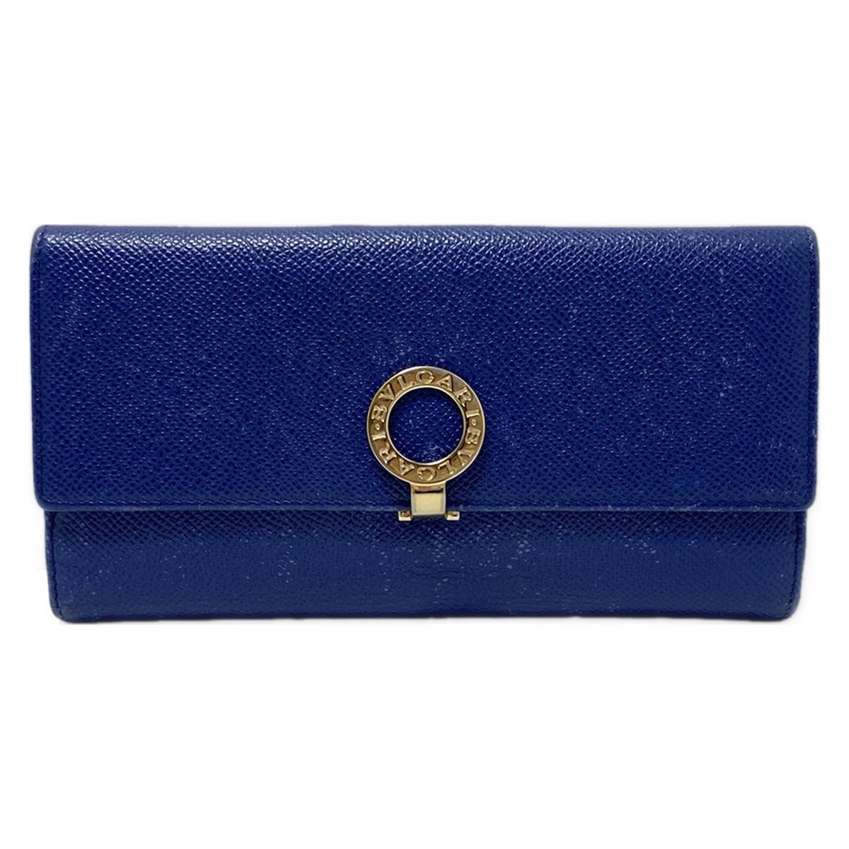 BVLGARI ブルガリ 長財布 ブルガリブルガリ ブルー レザー