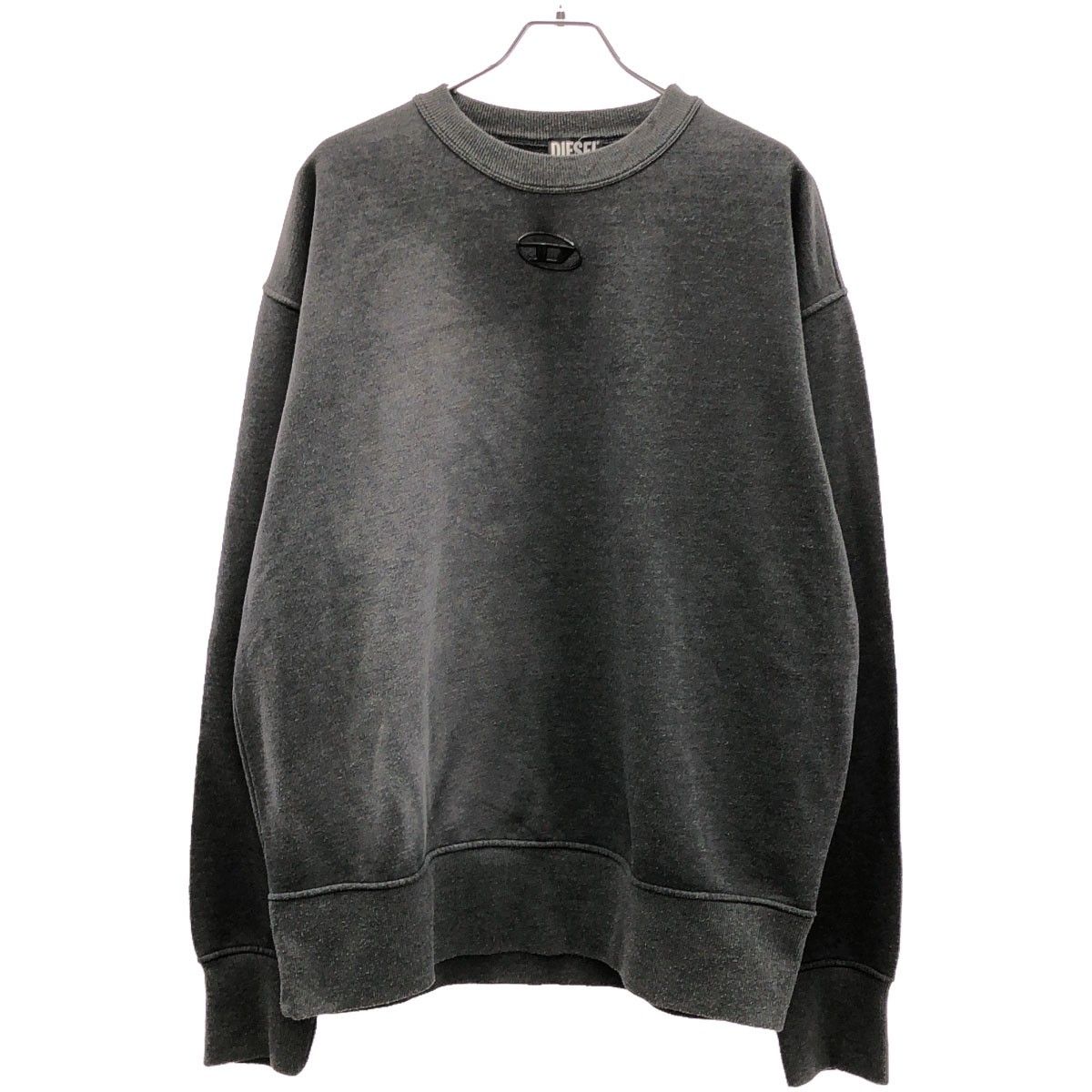 DIESEL S-MACS-G1 オーバーダイスウェットトレーナーチャコール
