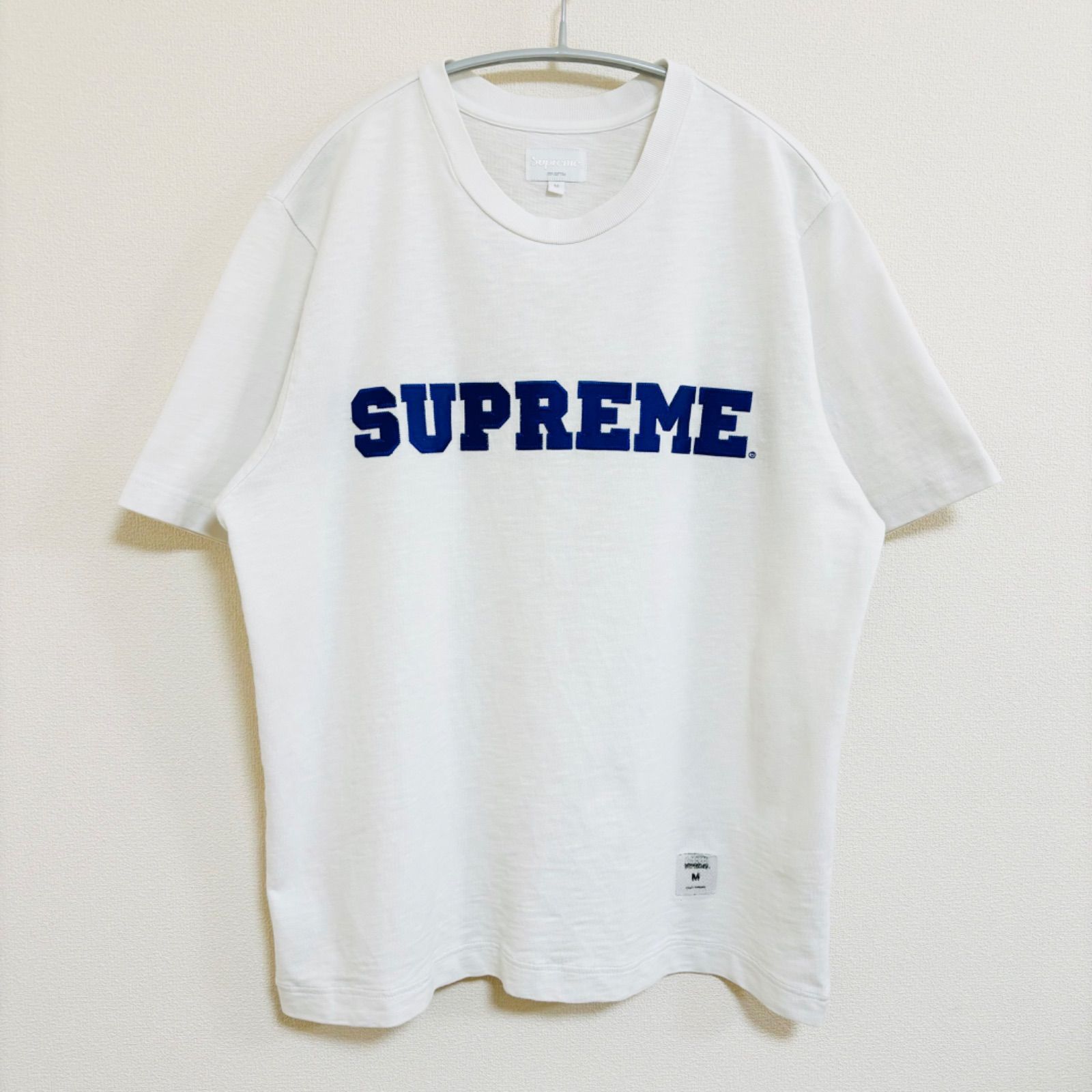 SUPREME シュプリーム カレッジロゴ 半袖 Tシャツ 17SS Collegiate Logo Tee メンズMサイズ ホワイト - メルカリ