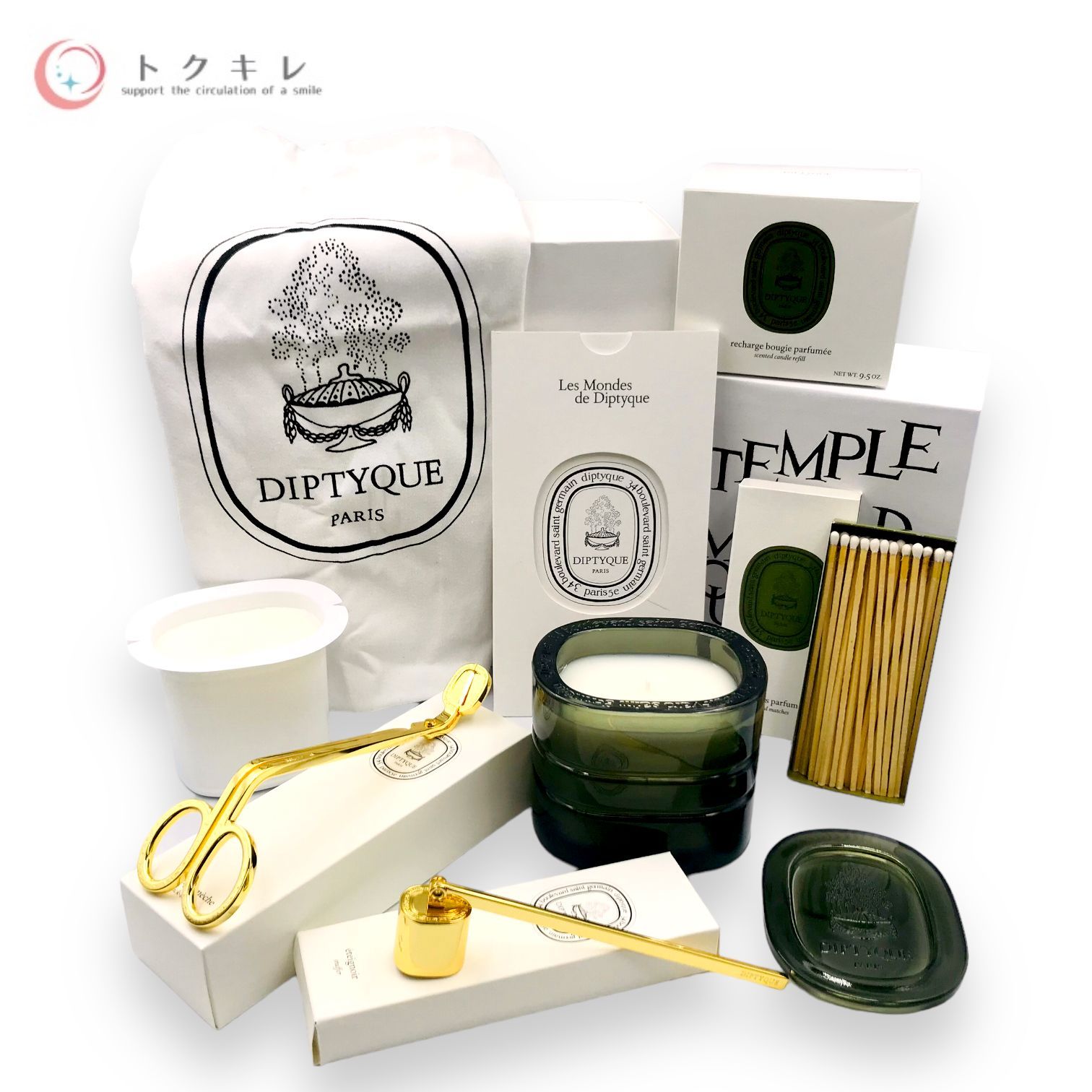 ディプティックリフィラブルキャンドル タンブルデムース苔寺