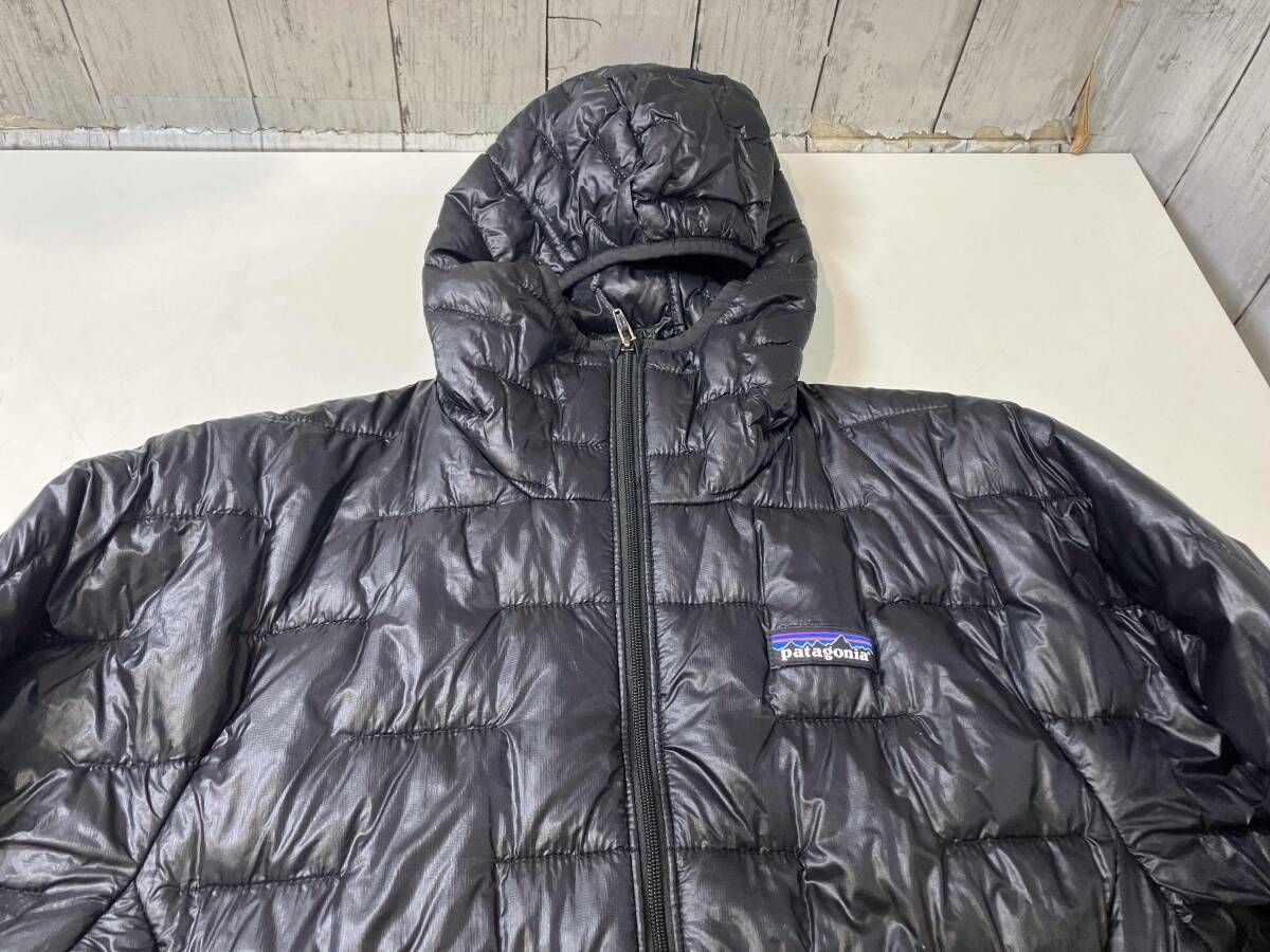 値下げ！極美品！パタゴニア　マイクロパフフーディ レディース　ダウン　ブラック Patagonia パタゴニア MICRO PUFF HOODY マイクロパフ フーディ