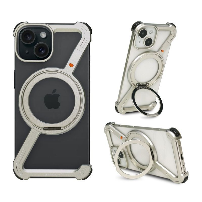国内正規品 Hacray ハクライ iPhone 16 iPhone 16 Pro iPhone 16 Pro Max 360 RingStand（リングスタンド）ケース シルバー HR27181i16 HR27182i16PR